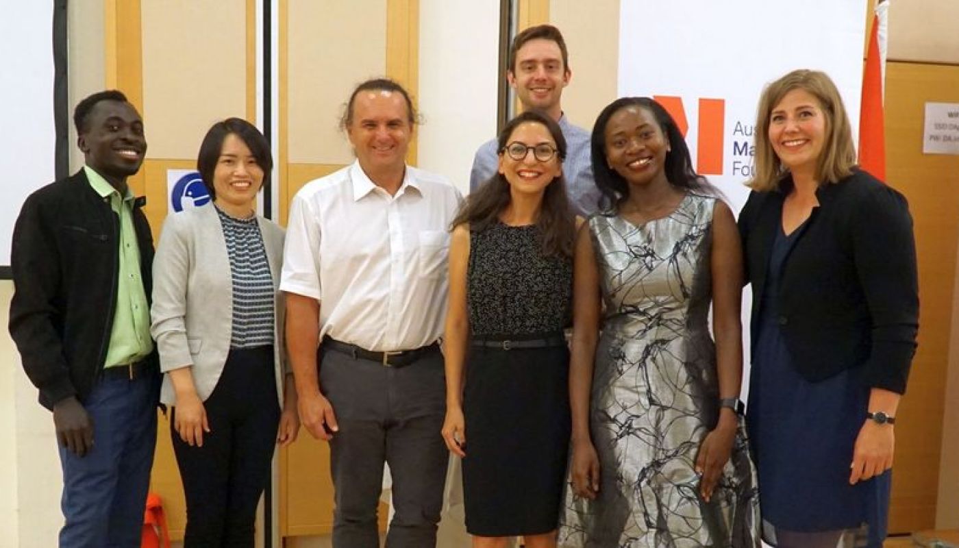 Marshallplan Fellows 2022 (from left): Isaac Owusu Mensah (FH Kärnten), Changzhen Wang (USA), Gernot Paulus (FH Kärnten), Saghi Sarafi (FH Kärnten), Chandler Ross (USA), Innocensia Owuor (USA), Alexandra Maurer (FH Kärnten).